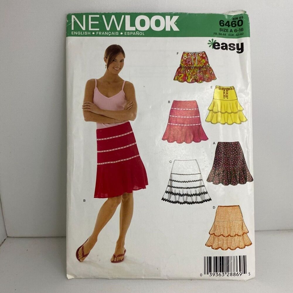 #6460 New Look Misses Skirt Sewing Pattern SIZE 6-16